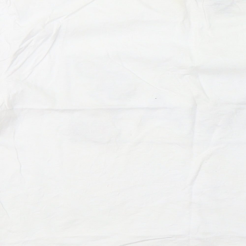 Atmosphere Womens White Cotton Basic T-Shirt Size 8 Round Neck - Hello Friday