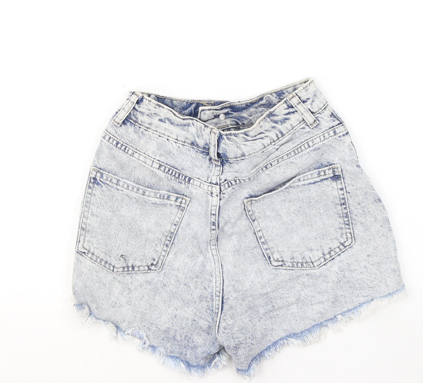 Denim & Co. Womens Blue Cotton Dungaree Shorts Shorts Size 6 Regular
