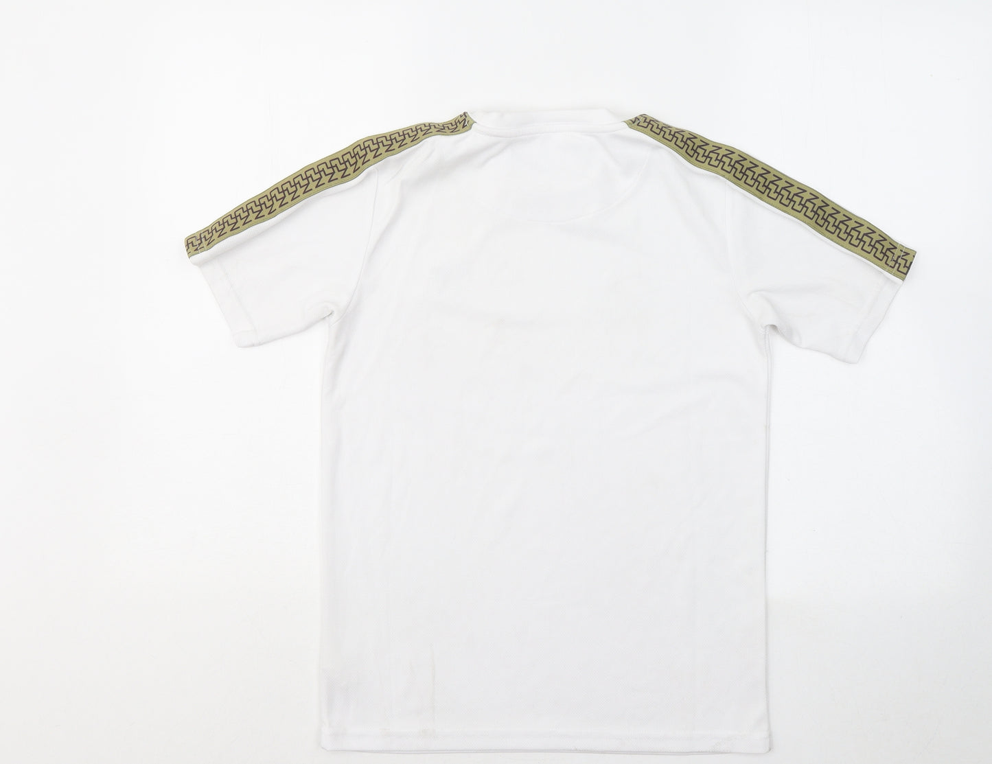 Good For Nothing Boys White Polyester Basic T-Shirt Size 12-13 Years Round Neck