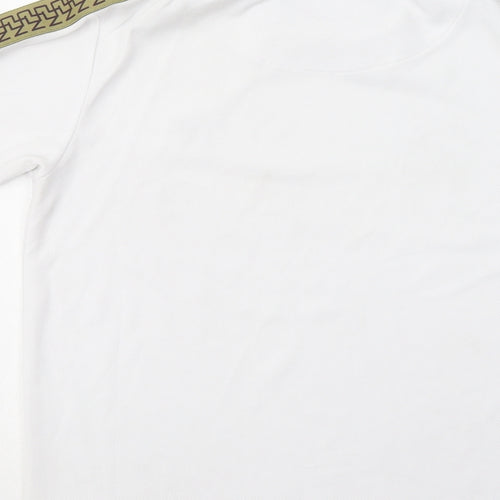 Good For Nothing Boys White Polyester Basic T-Shirt Size 12-13 Years Round Neck