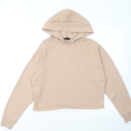 New Look Womens Beige Polyester Pullover Hoodie Size 8
