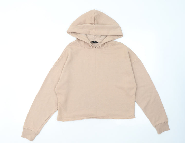 New Look Womens Beige Polyester Pullover Hoodie Size 8