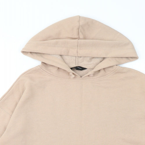 New Look Womens Beige Polyester Pullover Hoodie Size 8