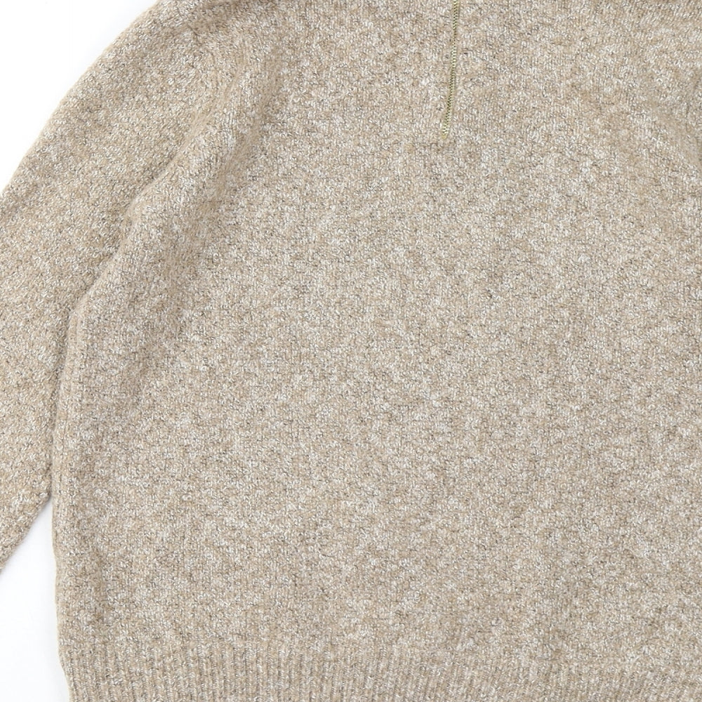 Atmosphere Womens Brown Collared Acrylic Pullover Jumper Size 10
