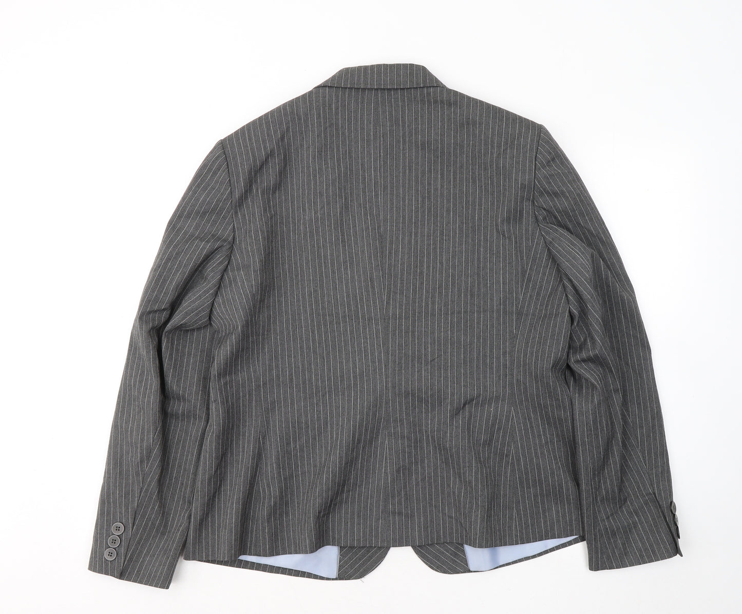 F&F Womens Grey Striped Jacket Blazer Size 18