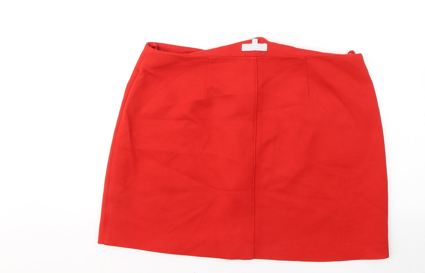 Red Herring Womens Red Viscose A-Line Skirt Size 18