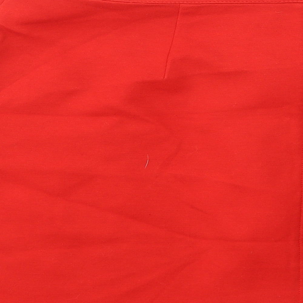 Red Herring Womens Red Viscose A-Line Skirt Size 18