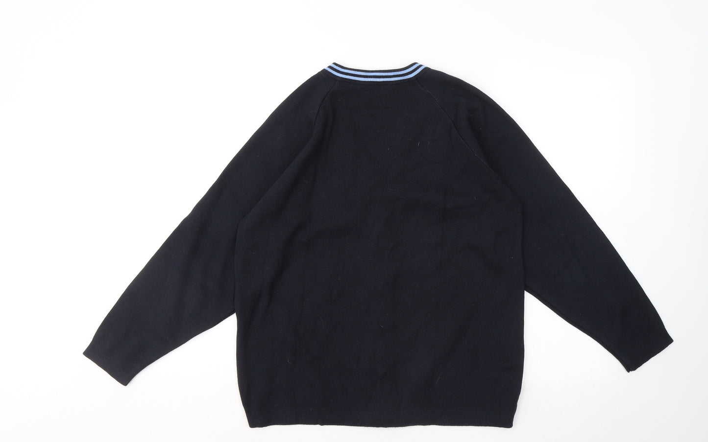 Magicfit Womens Blue V-Neck Cotton Cardigan Jumper Size 8