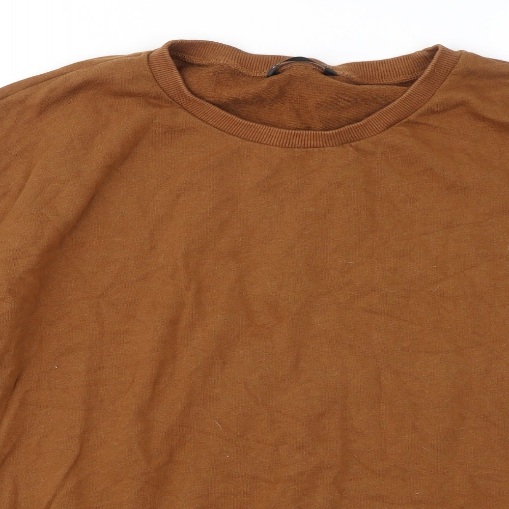 SheIn Womens Brown Cotton Pullover Sweatshirt Size XL