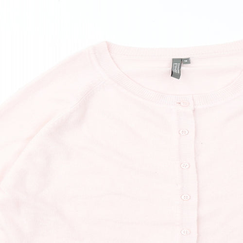 Originals Womens Pink Round Neck Acrylic Pullover Jumper Size 16