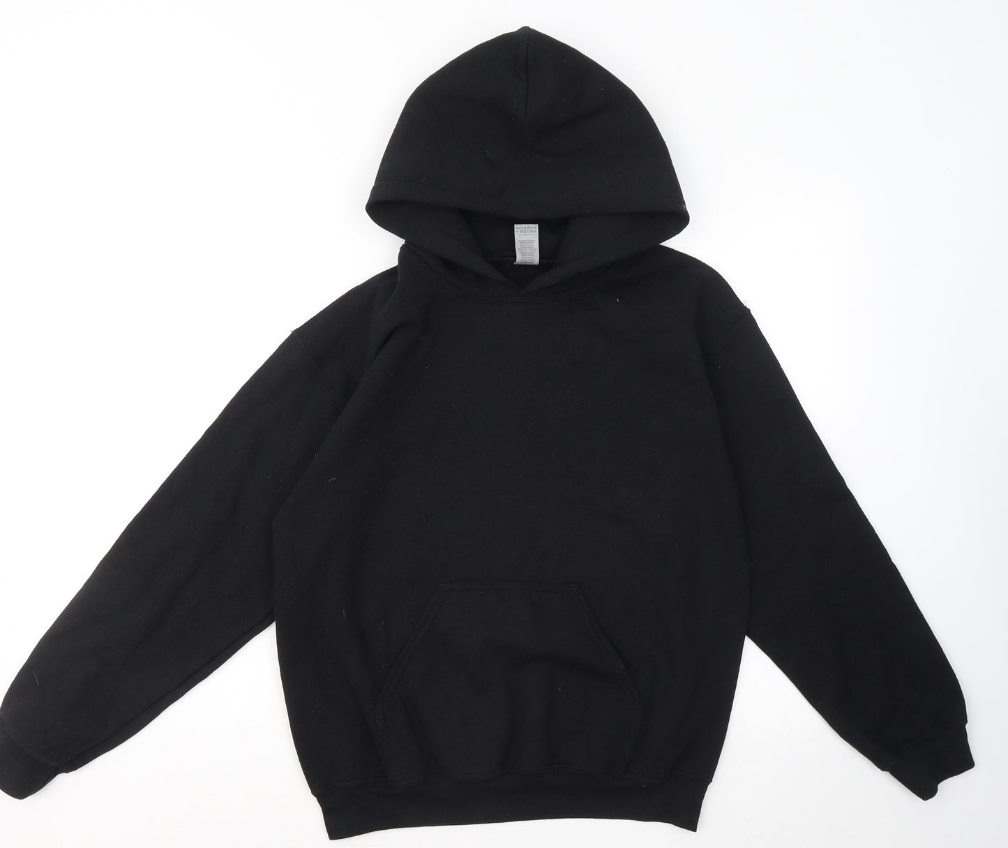 Gildan Mens Black Cotton Pullover Hoodie Size S - I just really like penguins ok