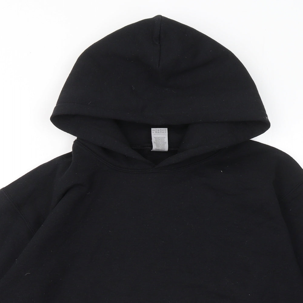 Gildan Mens Black Cotton Pullover Hoodie Size S - I just really like penguins ok