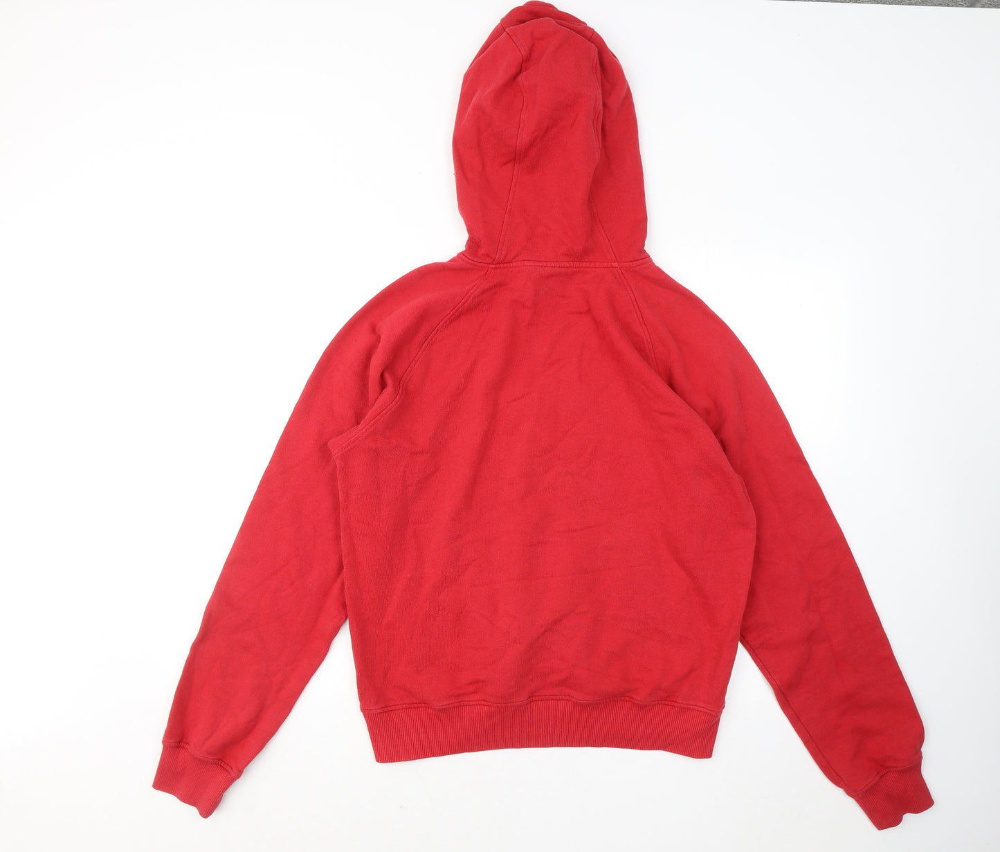 Helly Hansen Mens Red Cotton Pullover Hoodie Size M