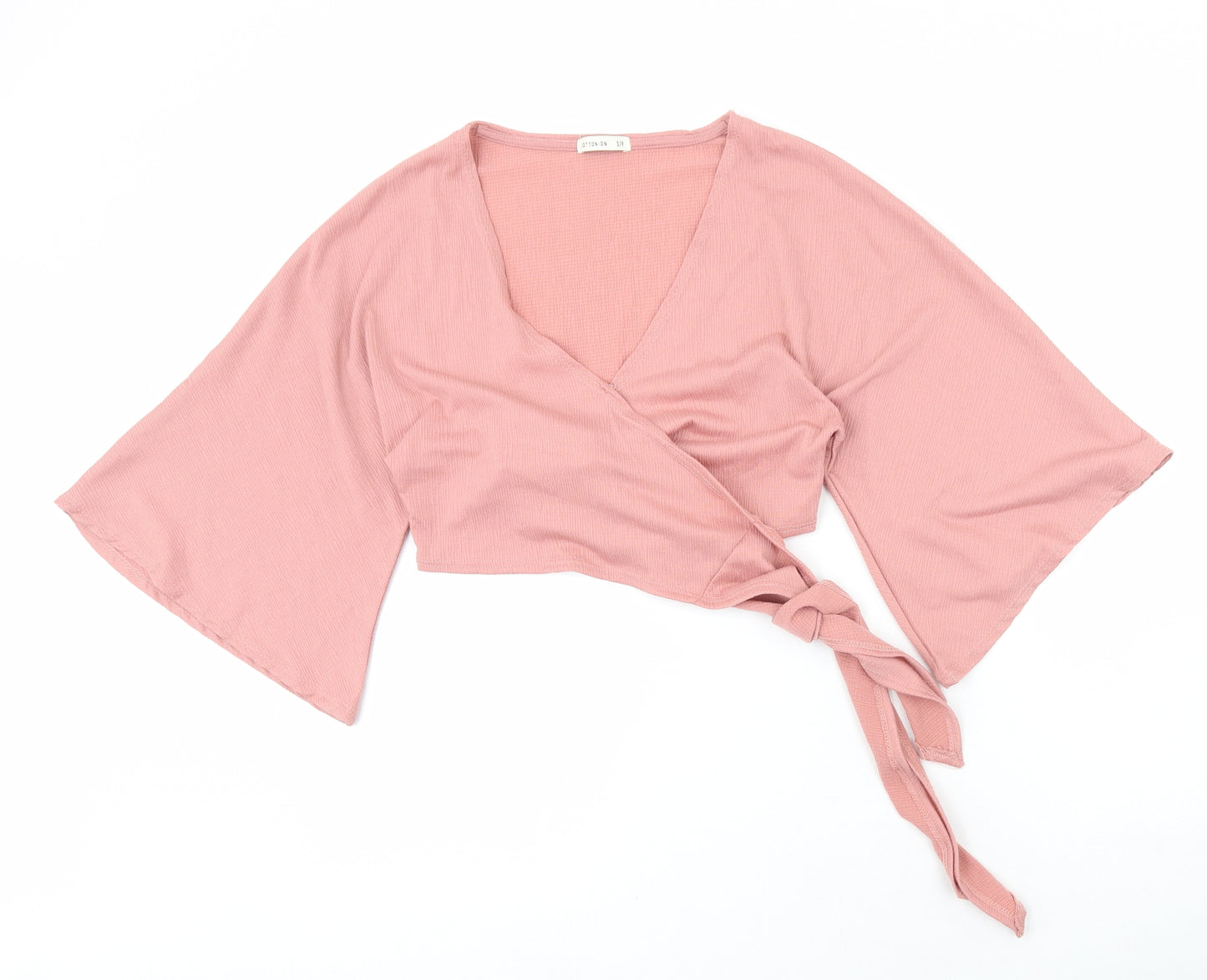 Cotton:On Womens Pink V-Neck Polyester Cardigan Jumper Size S