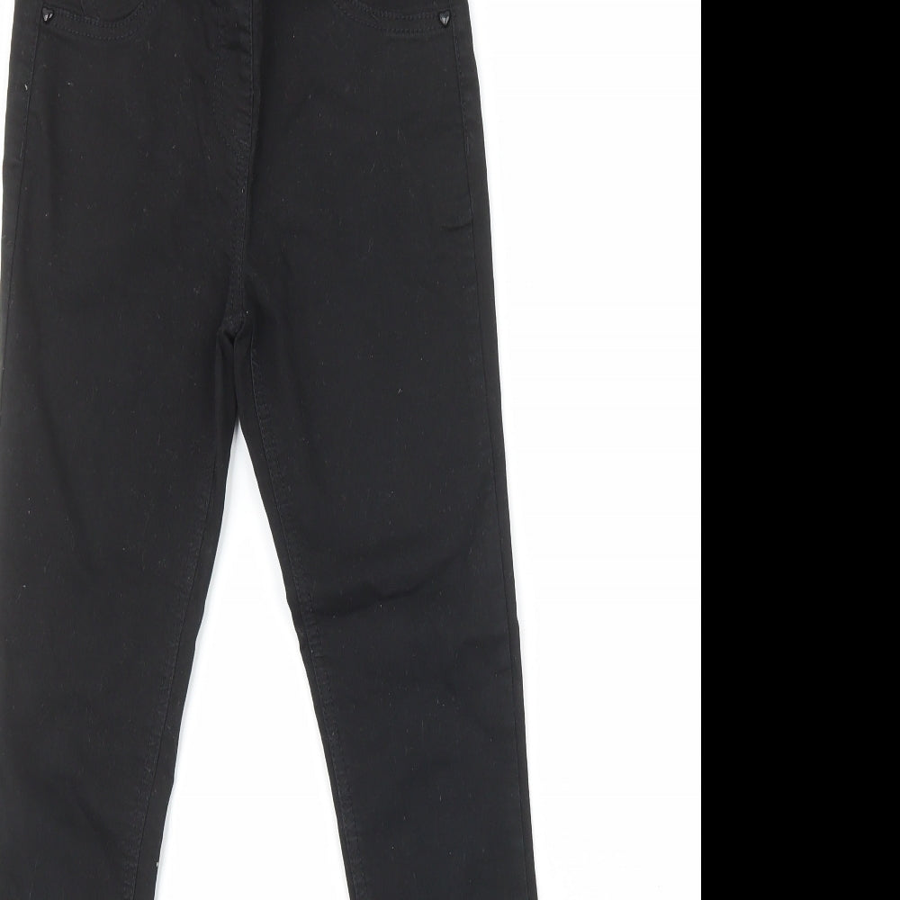 NEXT Girls Black Cotton Skinny Jeans Size 11 Years Regular