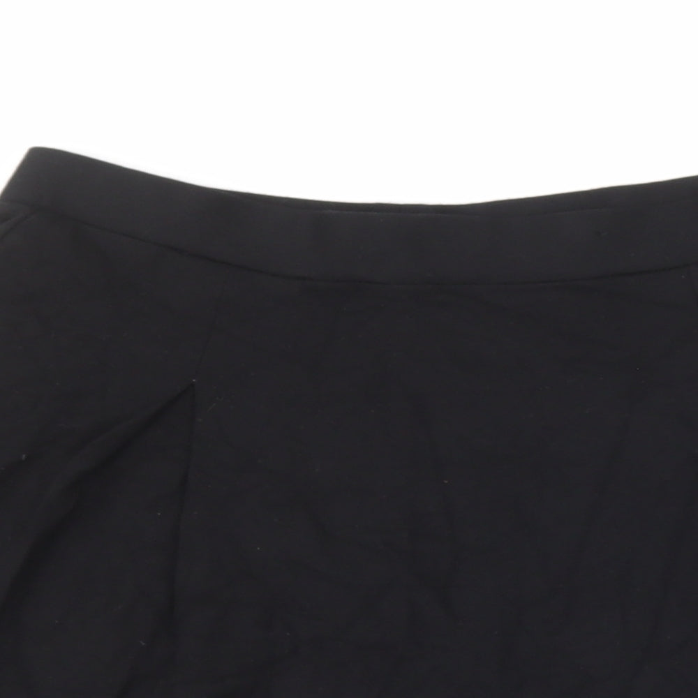 George Womens Black Viscose Skater Skirt Size 8