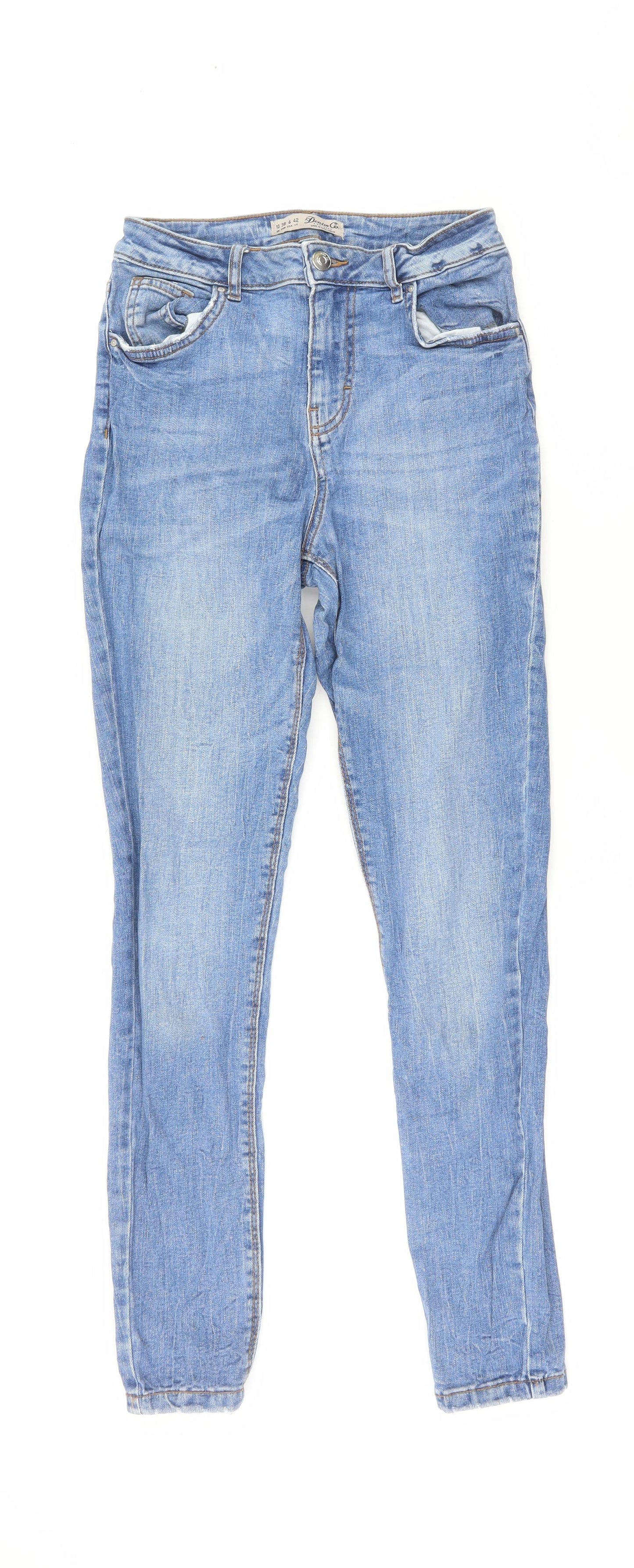 Denim Co Womens Blue Cotton Straight Jeans Size 10 L28 in Regular
