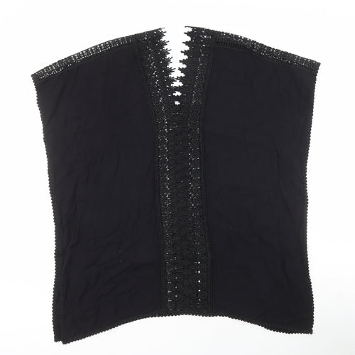 New Look Womens Black Viscose Basic Blouse Size S V-Neck