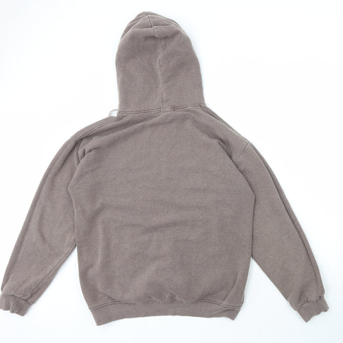 Boohoo Womens Brown Polyester Pullover Hoodie Size S