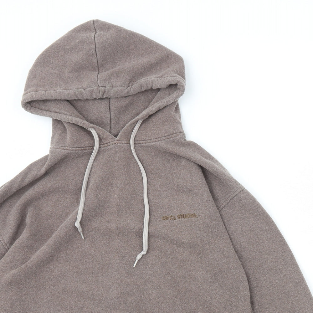 Boohoo Womens Brown Polyester Pullover Hoodie Size S