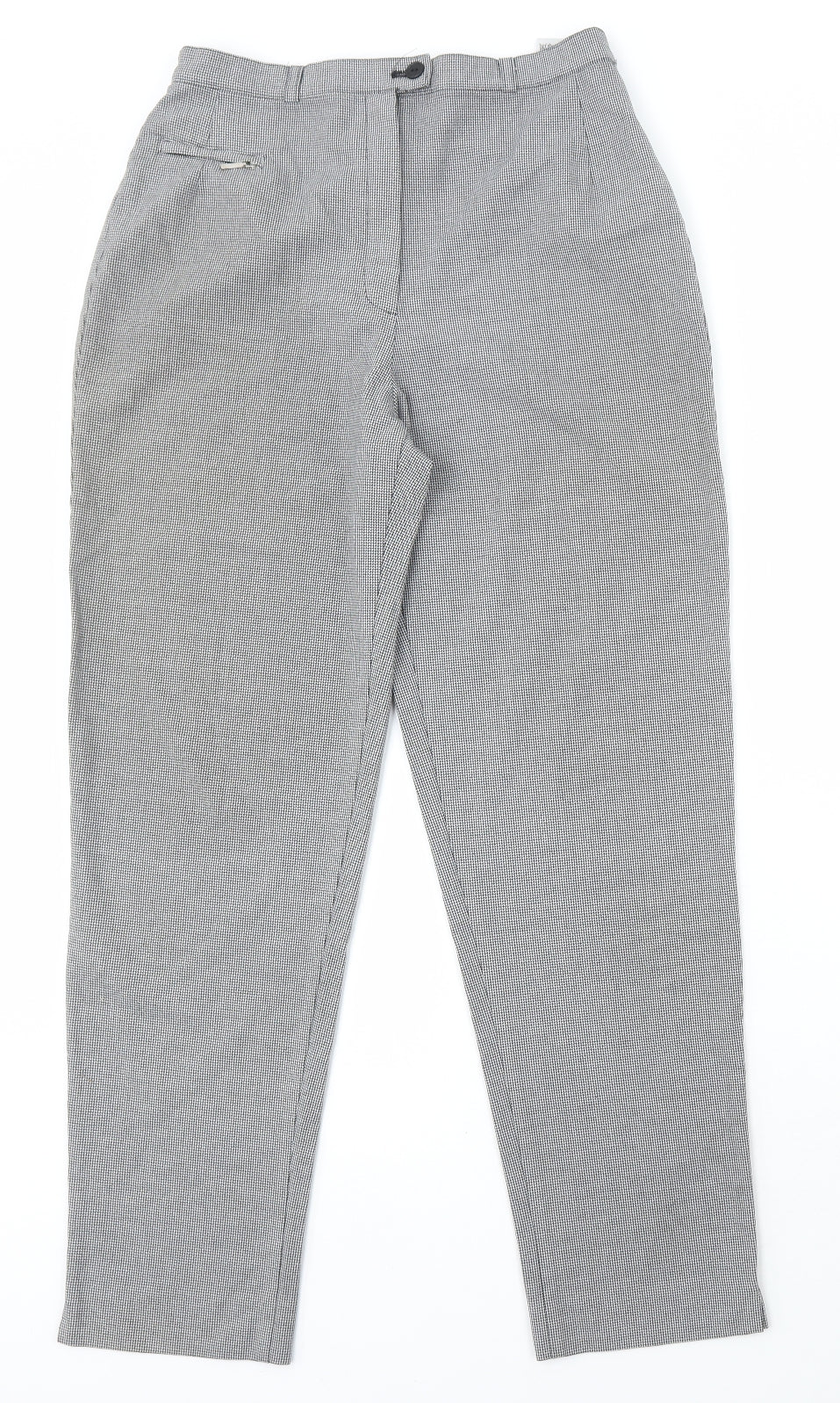 Marks and Spencer Womens Grey Polyester Trousers Size 12 L28 in Regular