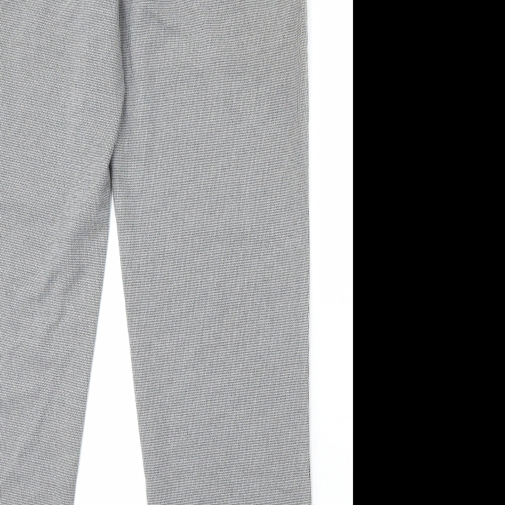 Marks and Spencer Womens Grey Polyester Trousers Size 12 L28 in Regular