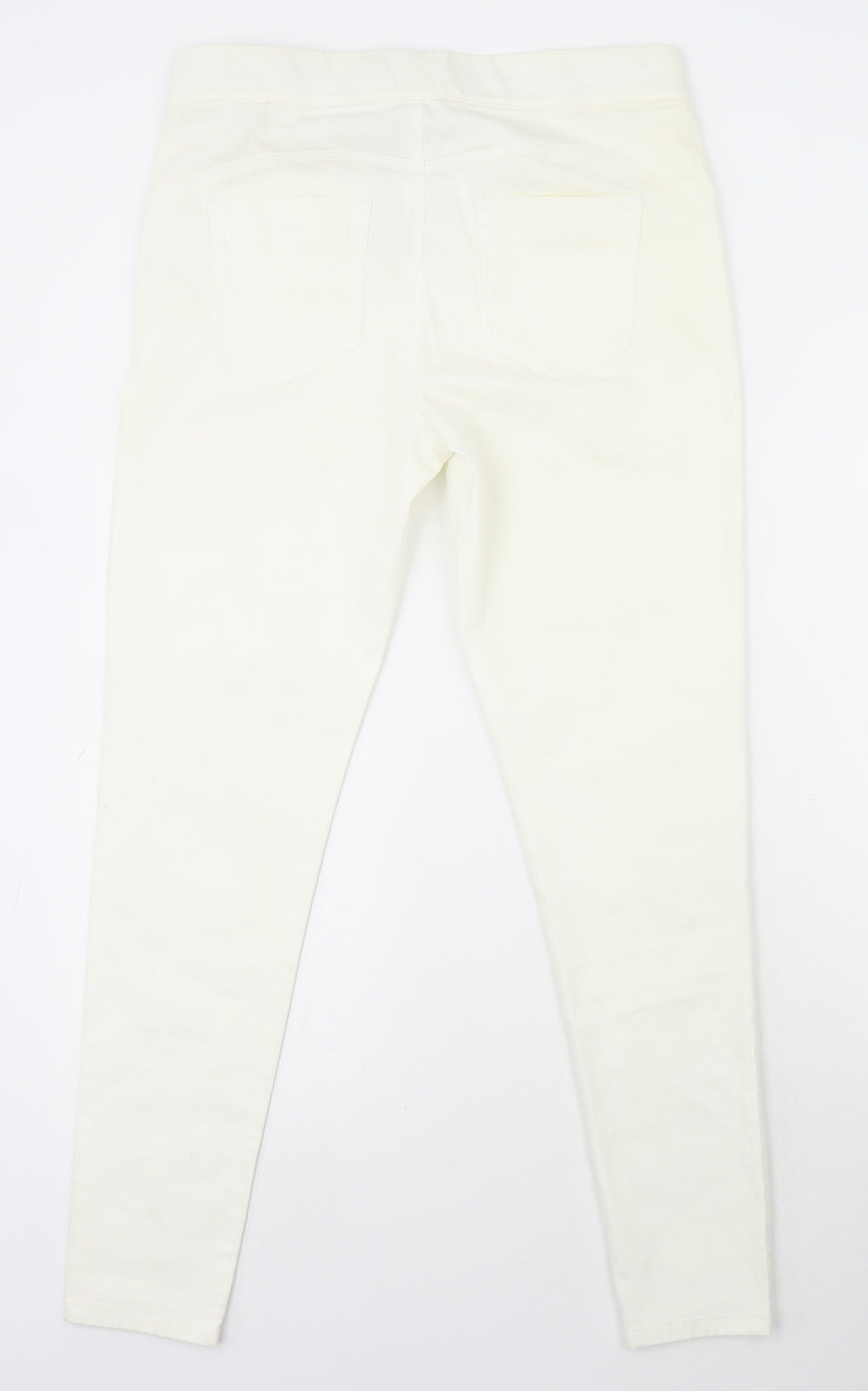 Denim & Co. Womens White Polyester Jegging Jeans Size 14 L29 in Regular