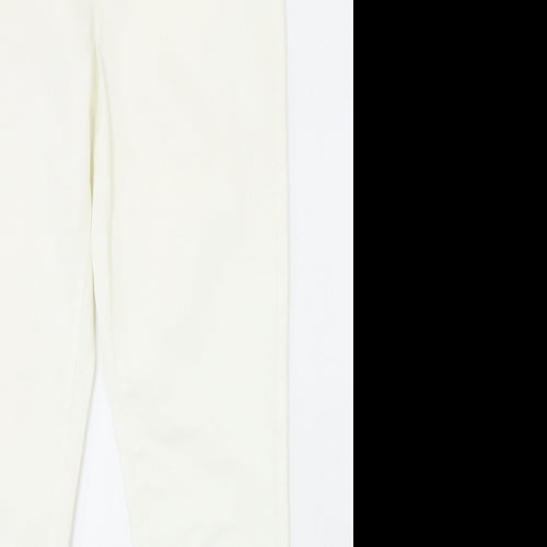 Denim & Co. Womens White Polyester Jegging Jeans Size 14 L29 in Regular