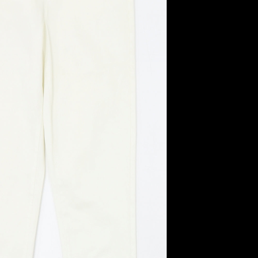 Denim & Co. Womens White Polyester Jegging Jeans Size 14 L29 in Regular