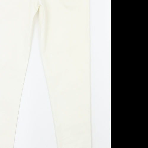 Denim & Co. Womens White Polyester Jegging Jeans Size 14 L29 in Regular