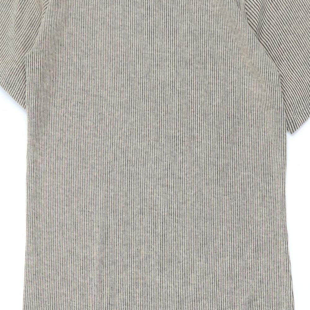 George Womens Brown Polyester T-Shirt Dress Size 16 Round Neck
