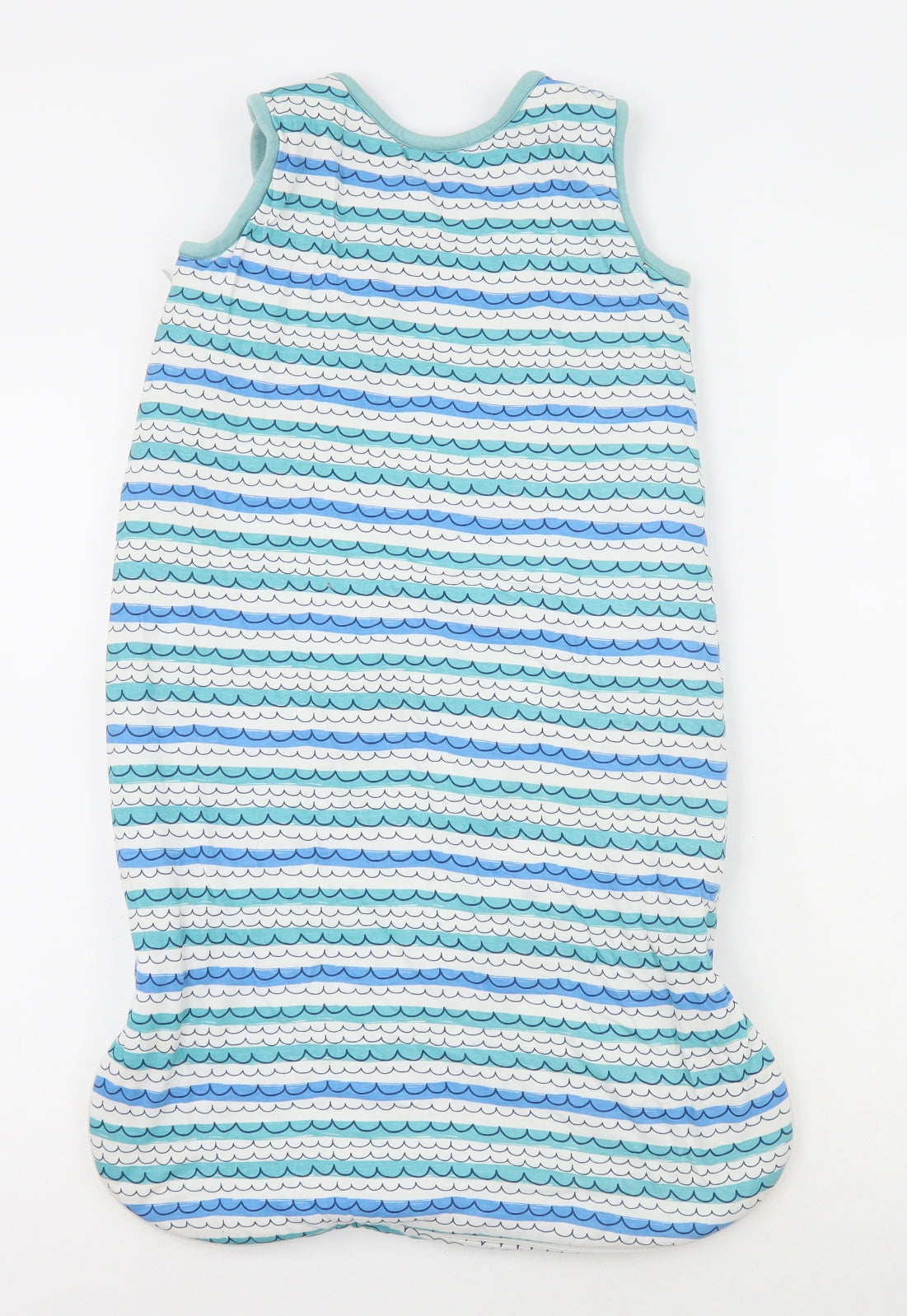 Tesco Baby Blue Cotton One Piece Size 3-6 Months - Balloon