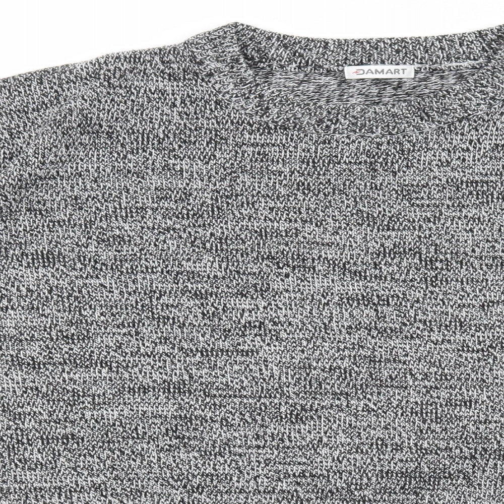 Damart Womens Grey Round Neck Acrylic Pullover Jumper Size 22