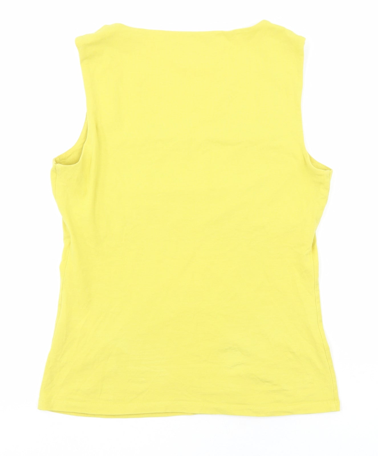 Fenn Wright Manson Womens Yellow Cotton Camisole T-Shirt Size 12 Square Neck