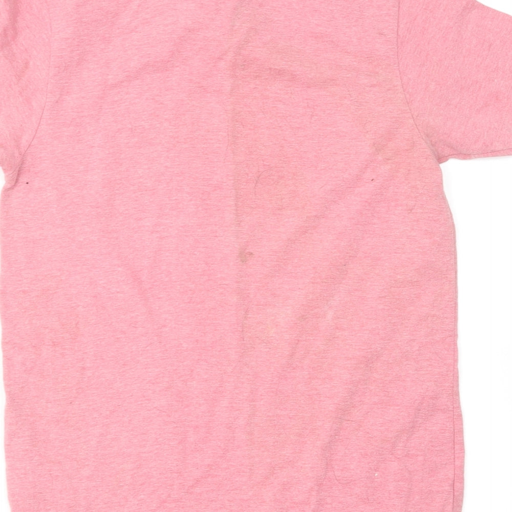 Marvel Boys Pink Cotton Basic T-Shirt Size 11-12 Years Round Neck - Spiderman