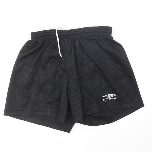 Umbro Boys Black Polyester Sweat Shorts Size 8-9 Years Regular