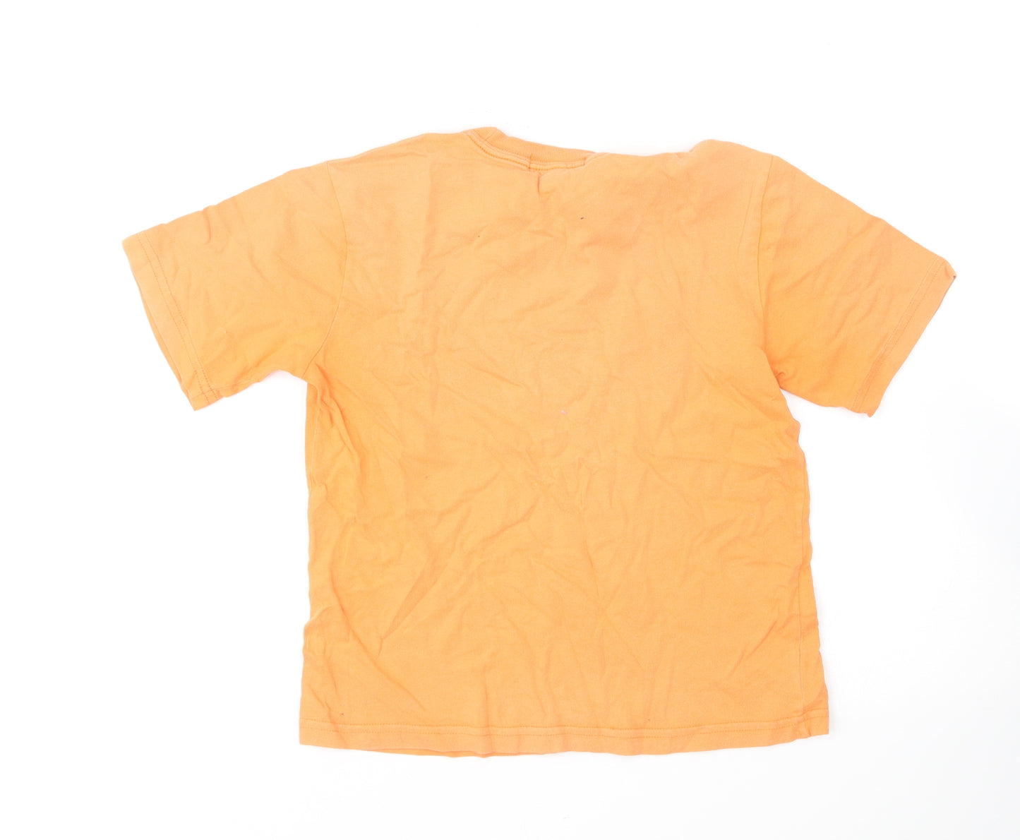 Polo Ralph Lauren Boys Orange Cotton Basic T-Shirt Size 7 Years Round Neck