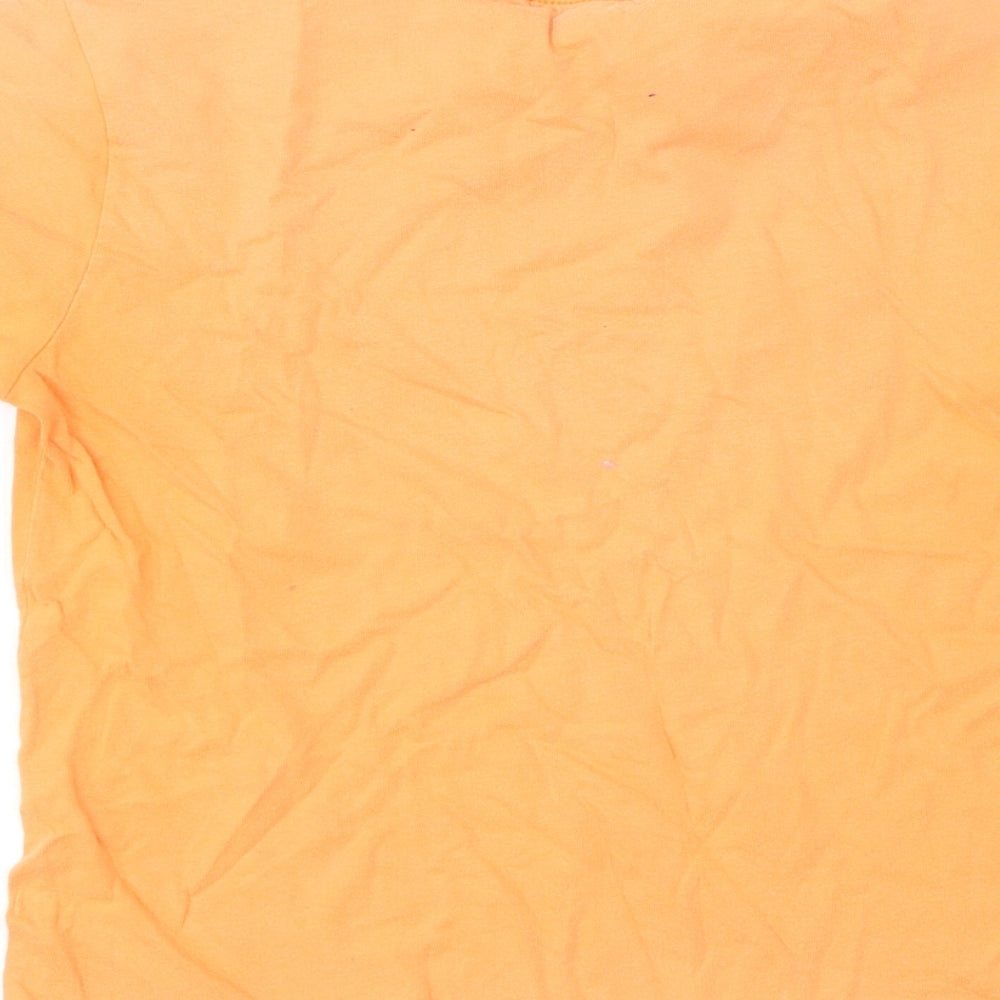 Polo Ralph Lauren Boys Orange Cotton Basic T-Shirt Size 7 Years Round Neck