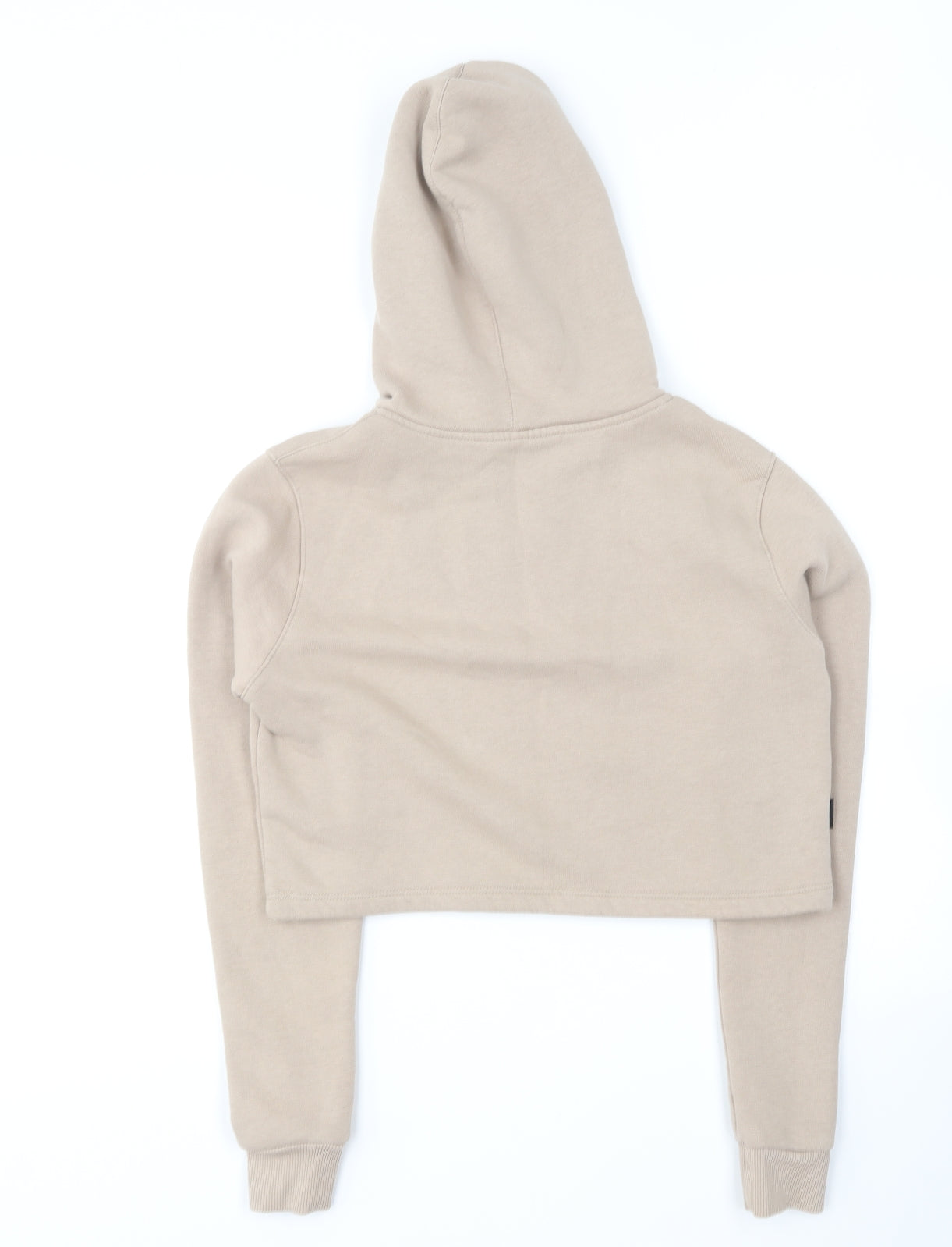 Gym King Womens Beige Cotton Pullover Hoodie Size 10 - Cropped
