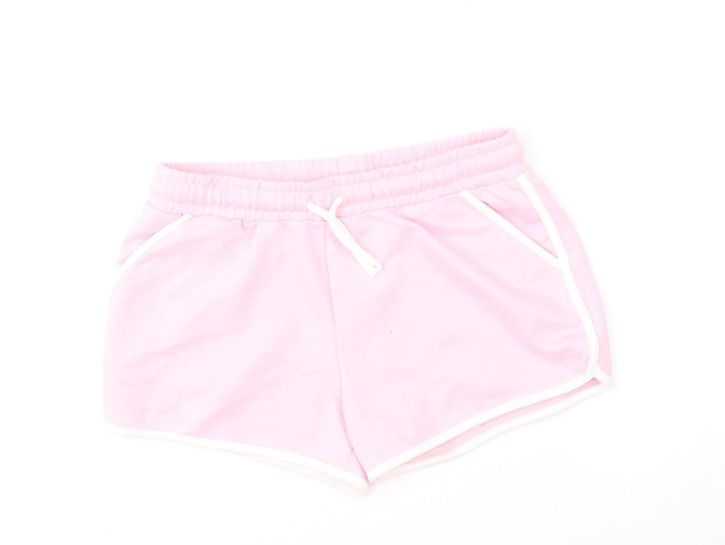 Primark Girls Pink Polyester Sweat Shorts Size 12-13 Years Regular