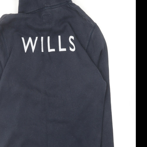 Jack Wills Womens Blue Cotton Pullover Hoodie Size XS