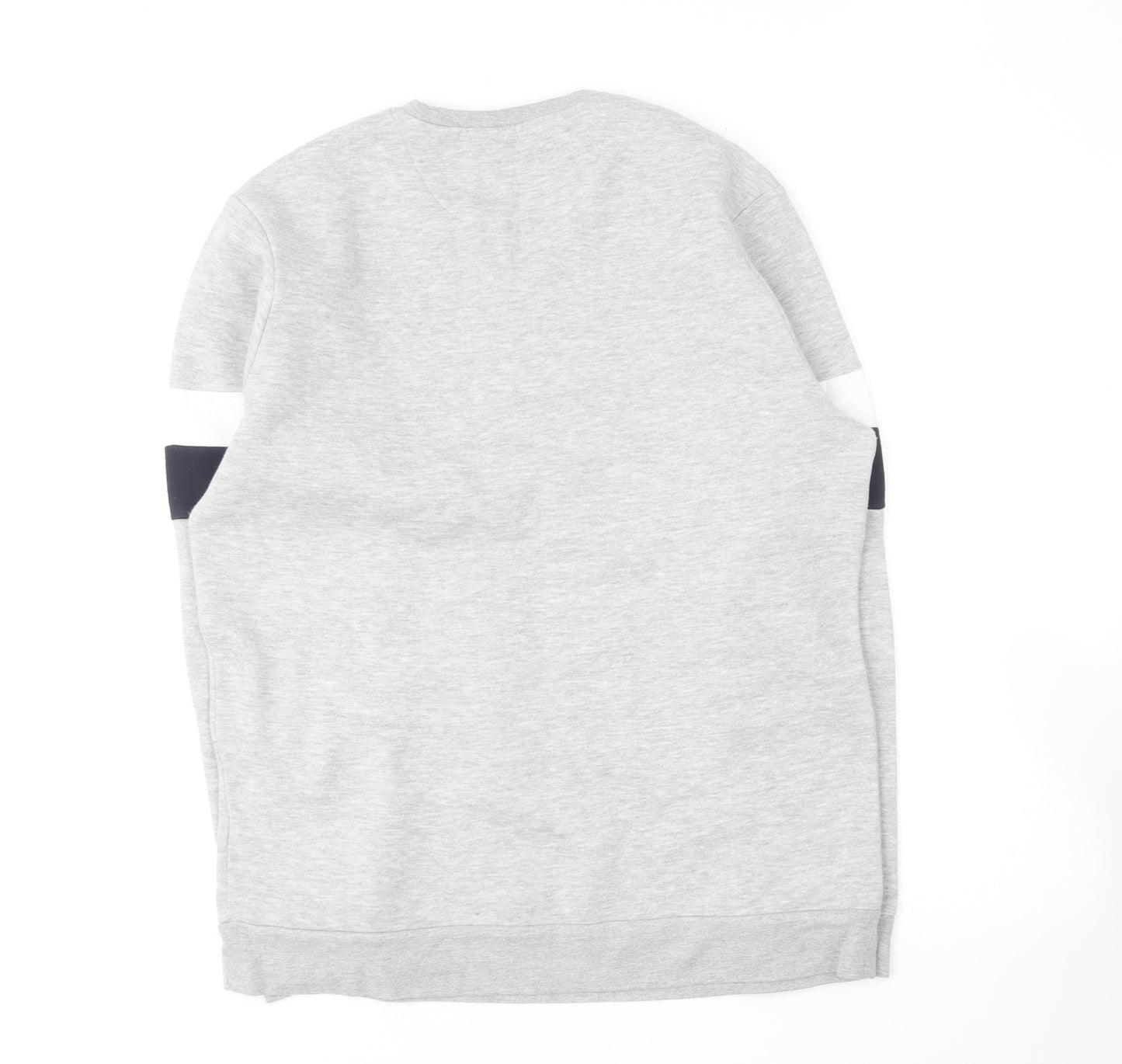 NEXT Mens Grey Round Neck Polyester Pullover Jumper Size L