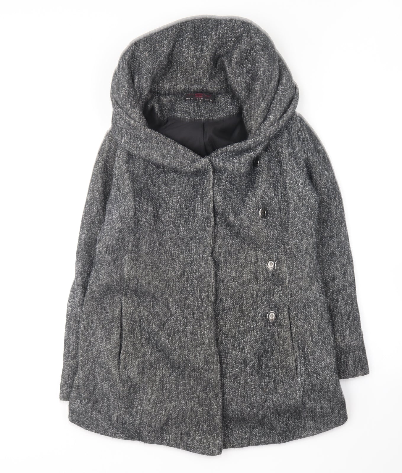 New Look Womens Grey Overcoat Coat Size 10