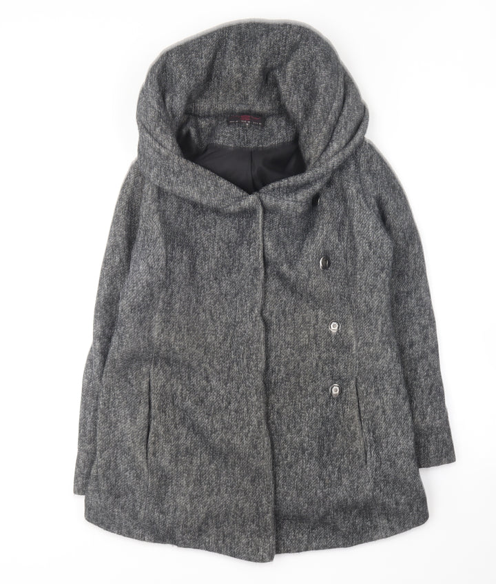 New Look Womens Grey Overcoat Coat Size 10