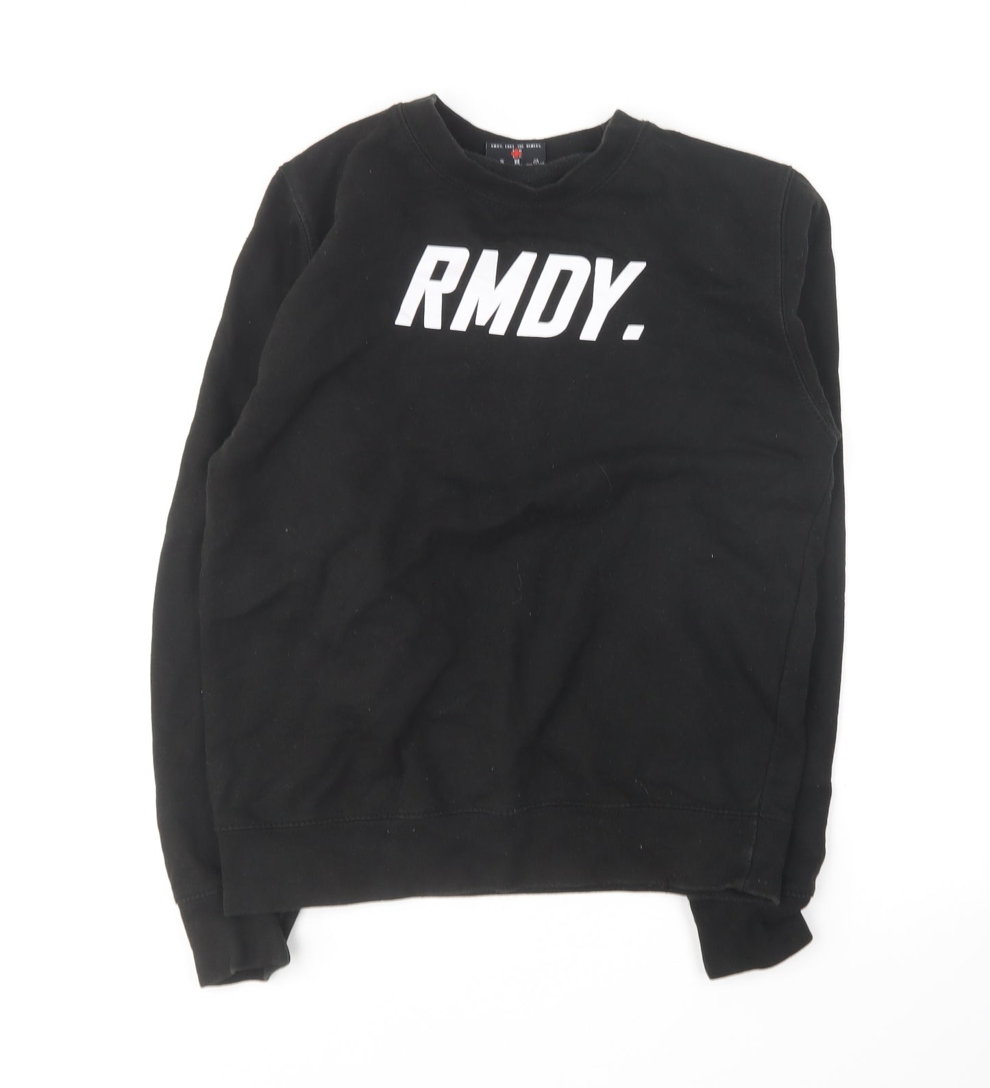 RMDY Mens Black Cotton Pullover Sweatshirt Size S