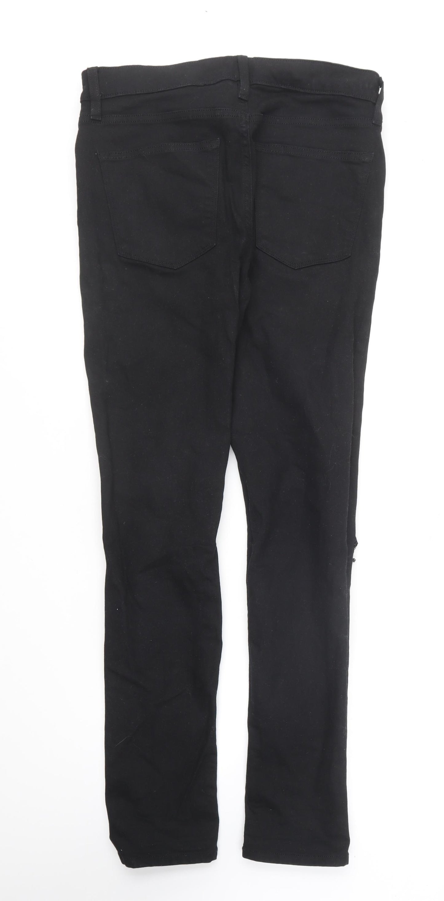River Island Womens Black Cotton Straight Jeans Size 32 in L34 in Regular