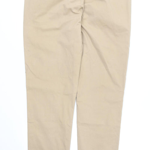 Primark Mens Brown Cotton Chino Trousers Size 34 in L30 in Regular - `
