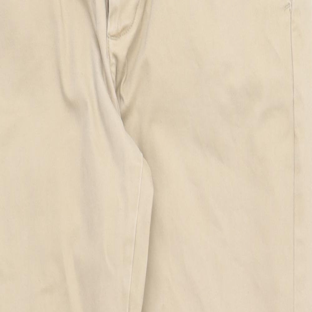 Primark Mens Brown Cotton Chino Trousers Size 34 in L30 in Regular - `