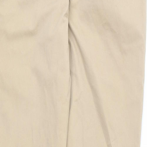 Primark Mens Brown Cotton Chino Trousers Size 34 in L30 in Regular - `