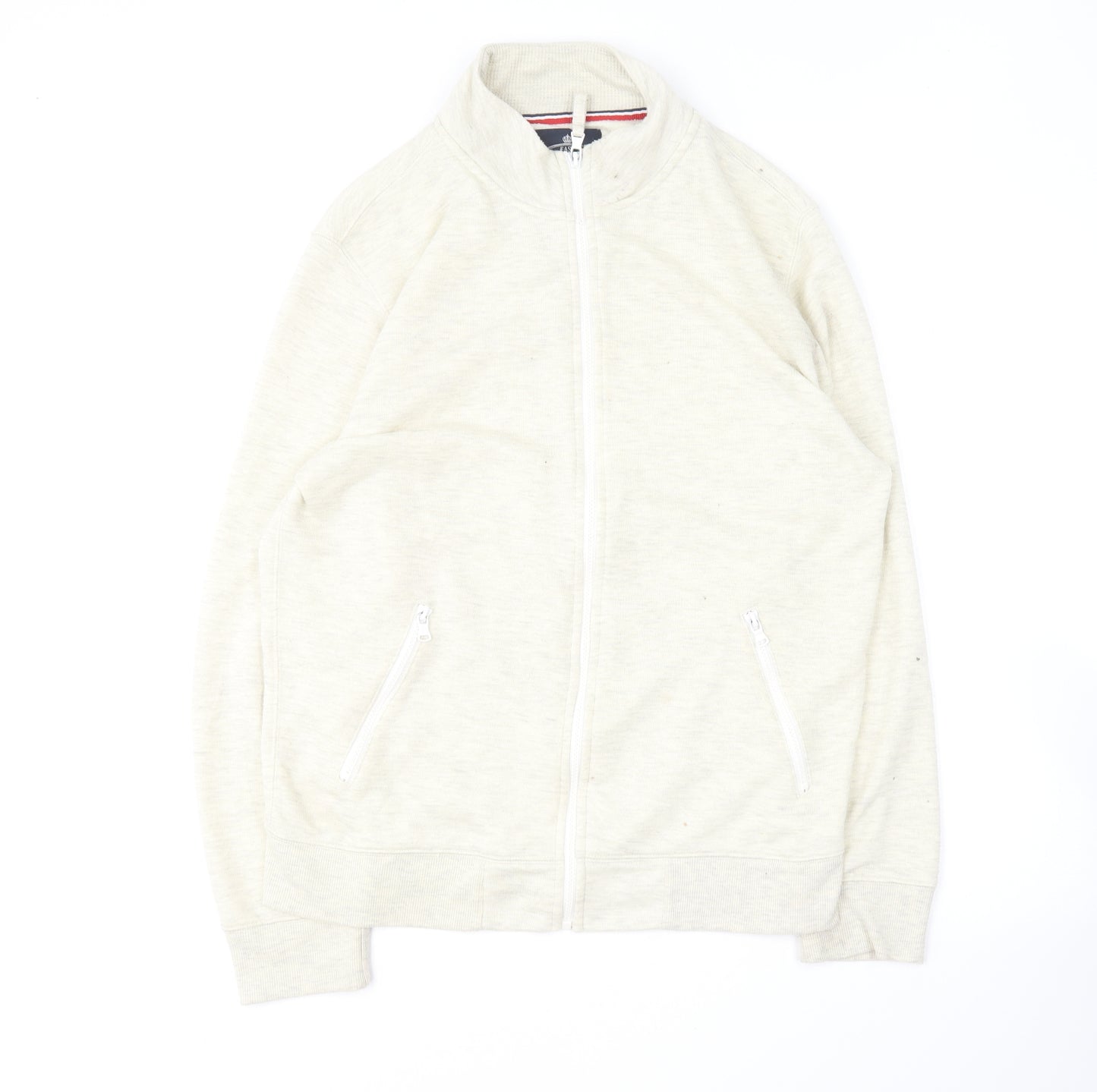 Matalan Mens Beige Cotton Full Zip Sweatshirt Size M